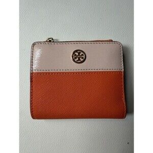 Tory Burch colorblock wallet orange